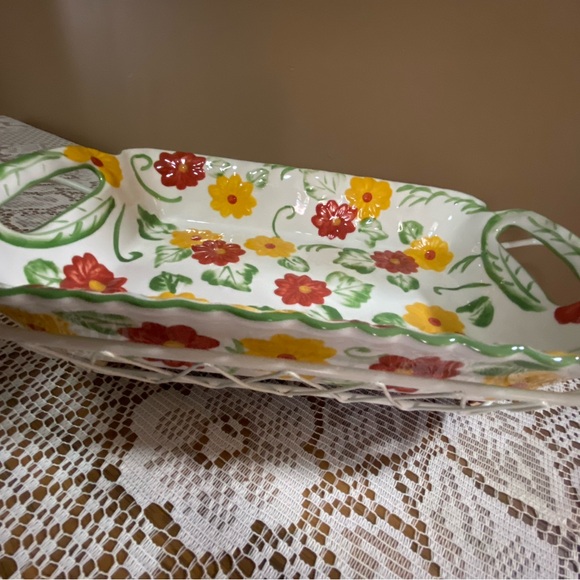 Temptations by Tara. Floral embroidery bake/serveware. 13 x 8 x 3”. 1.5 quarts. - Picture 8 of 8